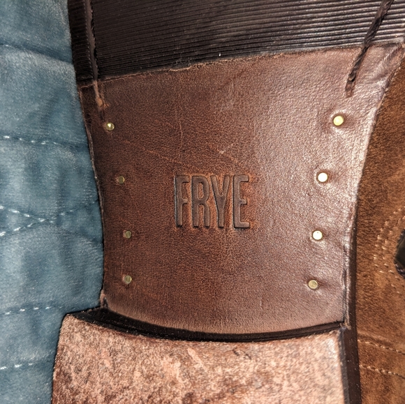 Frye Molly Tassel Tall Brown Suede Leather Boots - Picture 5 of 11